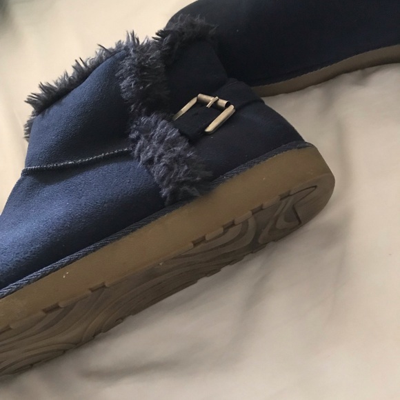 Womens Warm Winter Boots Faux Fur So Brand Navy Blue Size 9 - Picture 5 of 6